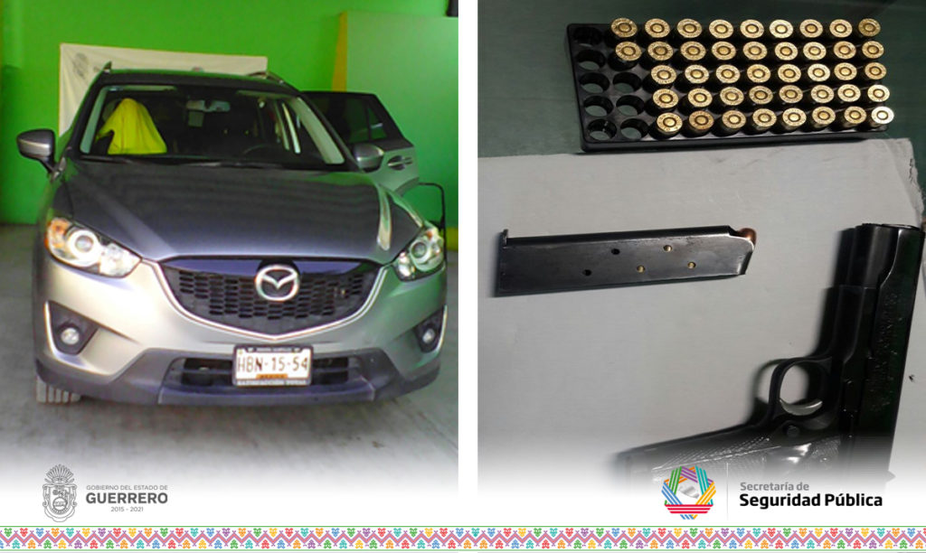 ASEGURA POLICÍA ESTATAL EN CHILPANCINGO UN VEHÍCULO Y ARMAMENTO2