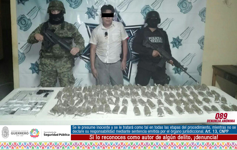 ASEGURA POLICÍA ESTATAL EN ZIHUATANEJO A UNA PERSONA EN POSESIÓN (1)