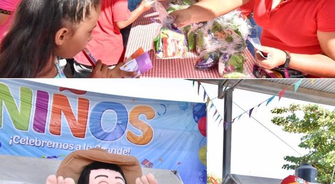 CIENTOS DE NIÑOS DE PANTLA FESTEJARON EN GRANDE EL DÍA DEL NIÑO QUE ORGANIZÓ EL GOBIERNO DE ZIHUATANEJO