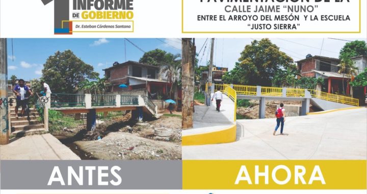 Pavimentación de la calle «Jaime Nunó» en Petatlan