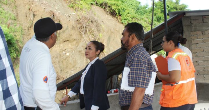 Recorre Itzé Camacho zonas afectadas por la lluvia