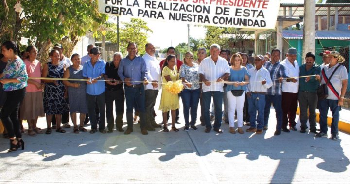 CONTINÚA INAUGURANDO OBRAS, EL PRESIDENTE ESTEBAN CÁRDENAS.