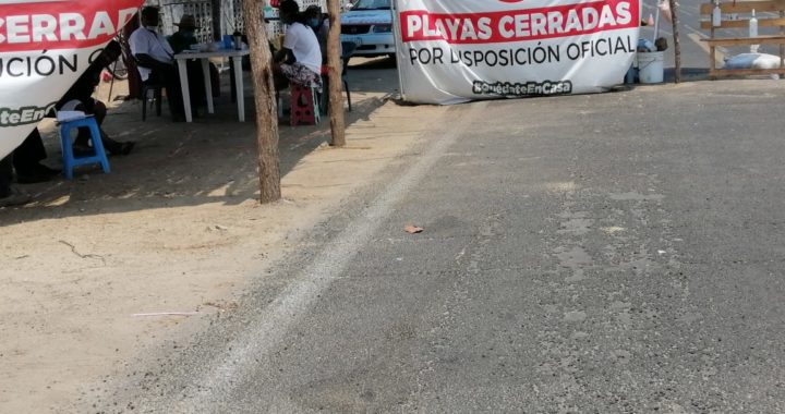 Mantienen retén sanitario en  la Barra de Coyuca; evitan la propagación del coronavirus 