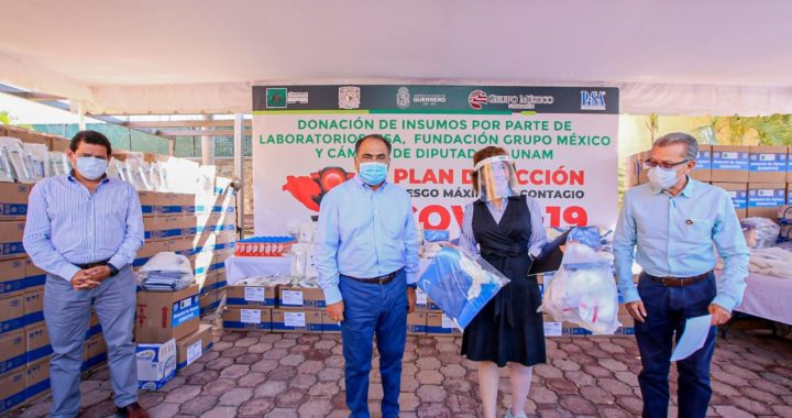 RECIBE EL GOBIERNO DE GUERRERO DONACIÓN DE INSUMOS Y EQUIPO DE PROTECCIÓN PARA ENFRENTAR PANDEMIA