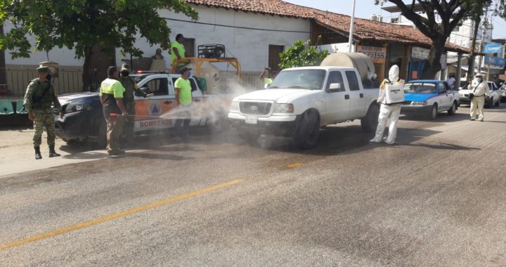 Encabeza personal de la Sedena y del ayuntamiento campaña de fumigación en Tecpan 