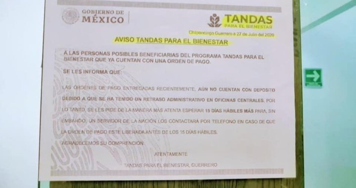 Se quejan por mal uso del programa «Tandas para el Bienestar» en el municipio de Atoyac