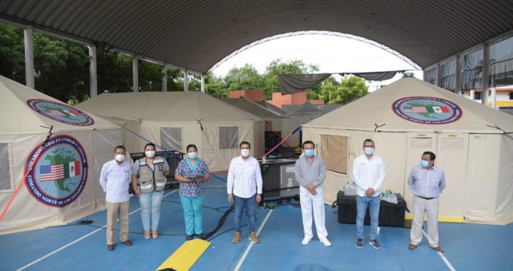 Presidente Jorge Sánchez agradece al Hospital Móvil el apoyo para tratar casos de COVID19