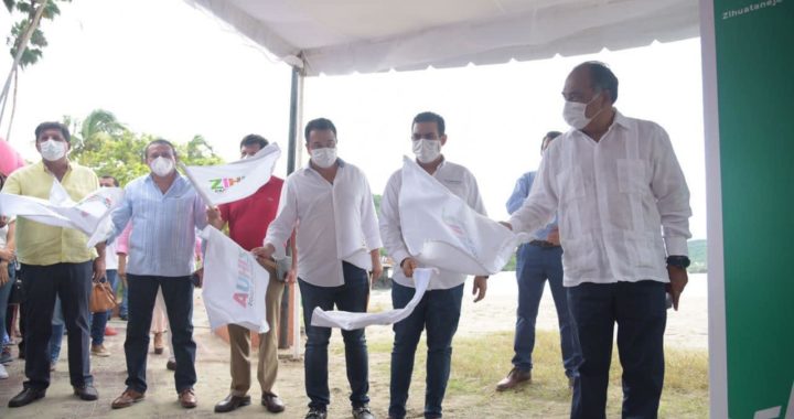 Presidente Jorge Sánchez y Gobernador Héctor Astudillo ponen en marcha obra del Paseo del Pescador