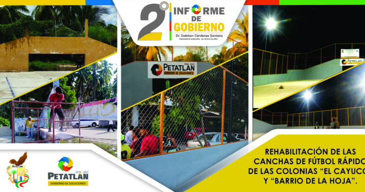 Rehabilitación de canchas de fútbol rápido en Petatlán