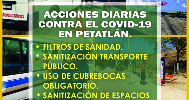 Medidas sanitarias contra el COVID en petatlán