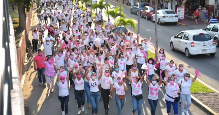 Zihua se pintó de Rosa en la lucha contra el cáncer de mama