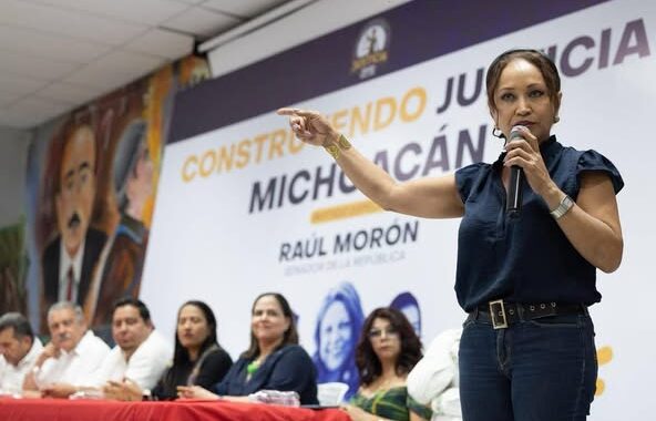 Itzé Camacho anuncia recorrido por Michoacán junto a Raúl Morón para fomentar votación histórica del Poder Judicial